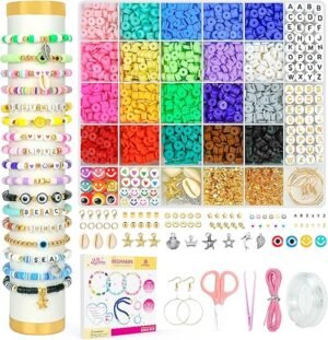 5000 Pcs Dowsabel Clay Beads Bracelet Kit for Kids