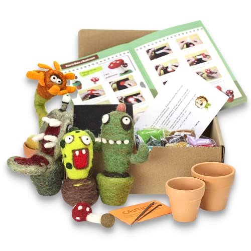 Create Unique Cactus Monsters: Woolbuddy Felting Kit for Beginners