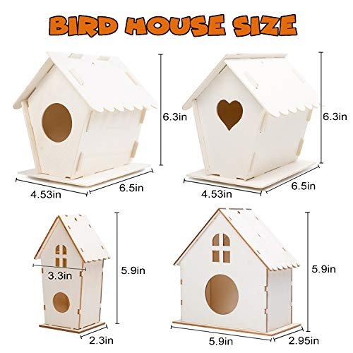 Creative DIY Birdhouse Kit for Kids - 4 Pack Fun!