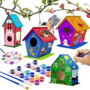 Creative DIY Birdhouse Kit for Kids - 4 Pack Fun!