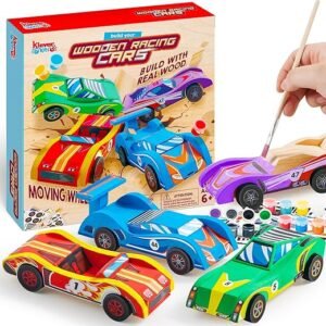 DIY Wooden Race Cars Kit for Creative Kids Ages 6+