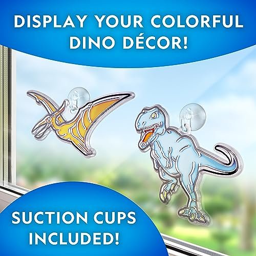 Glow-in-the-Dark Dinosaur Suncatcher Craft Kit for Kids