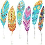 Henoyso DIY Diamond Painting Bookmarks - 6 Elegant Kits