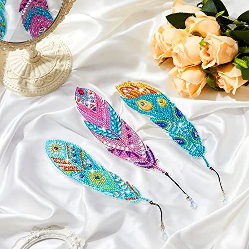 Henoyso DIY Diamond Painting Bookmarks - 6 Elegant Kits