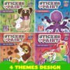 JOYIN 4-Pack Mess-Free Sticker Painting Fun for Kids