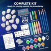 JOYIN Glow-in-the-Dark Rock Painting Kit for Kids