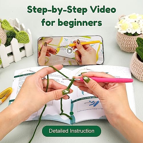 Karsspor Beginner Crochet Kit: 6 Hanging Plant Crafts