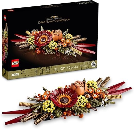 LEGO Icons Dried Flower Centerpiece: Autumn Bliss for Home