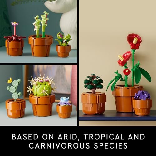 LEGO Icons Tiny Plants Set: Unique Cactus Décor for Adults