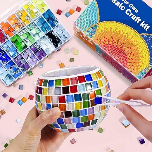 ONE TO FOUR Mosaic Candle Holder DIY Kit for All Ages