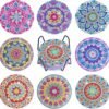 Sparkling Mandala Diamond Art Coaster Kit - 8 Pcs