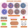 Sparkling Mandala Diamond Art Coaster Kit - 8 Pcs