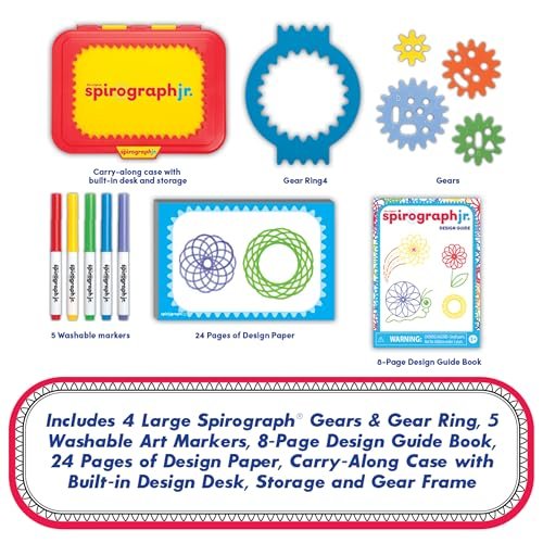 Spirograph Jr. Jumbo Gears: Creative Art Kit for Kids