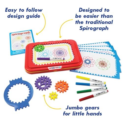 Spirograph Jr. Jumbo Gears: Creative Art Kit for Kids