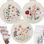 Uphome Floral Embroidery Starter Kit for Beginners