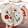 Uphome Floral Embroidery Starter Kit for Beginners