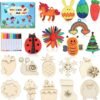 Worgree DIY Wooden Magnets Craft Kit for Kids