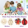 Worgree DIY Wooden Magnets Craft Kit for Kids